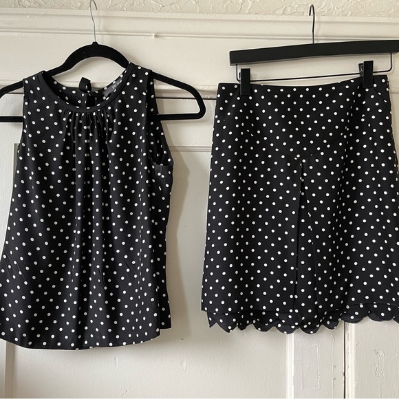 100% Silk Vintage Shirt and Mini Skirt set - Picture 1 of 12